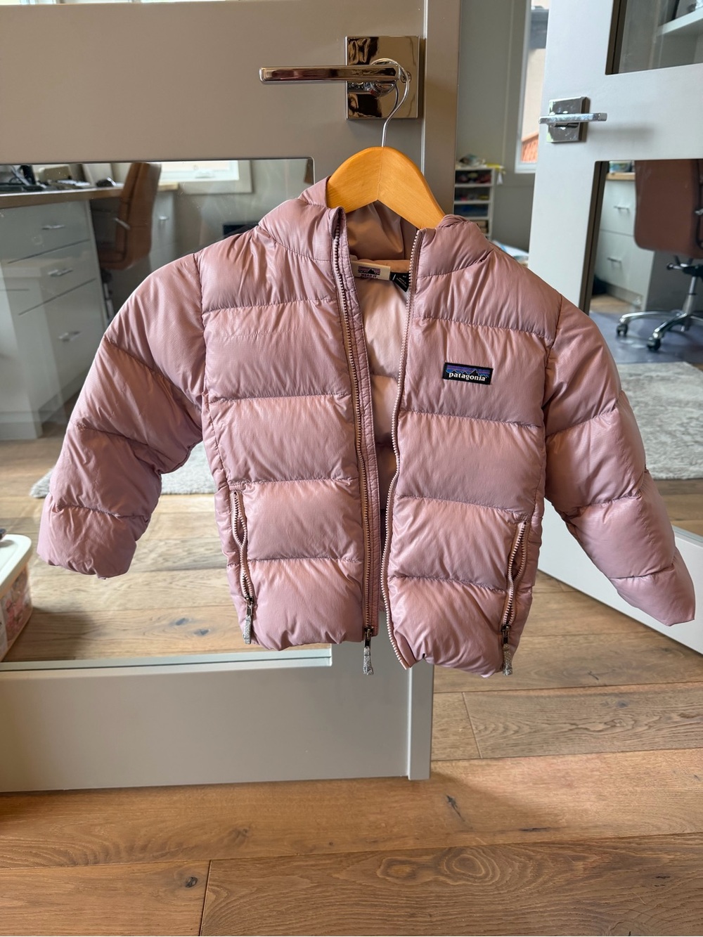 Patagonia Kids Pink Quilted Puffer Jacket